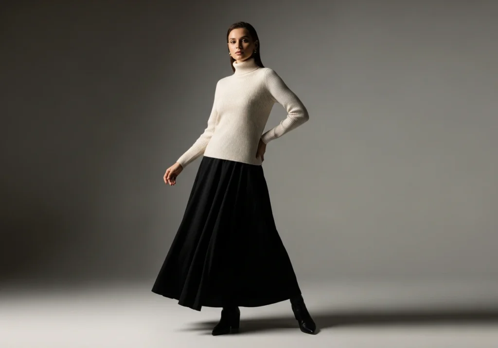 Fitted Turtleneck for Sophisticated Simplicity