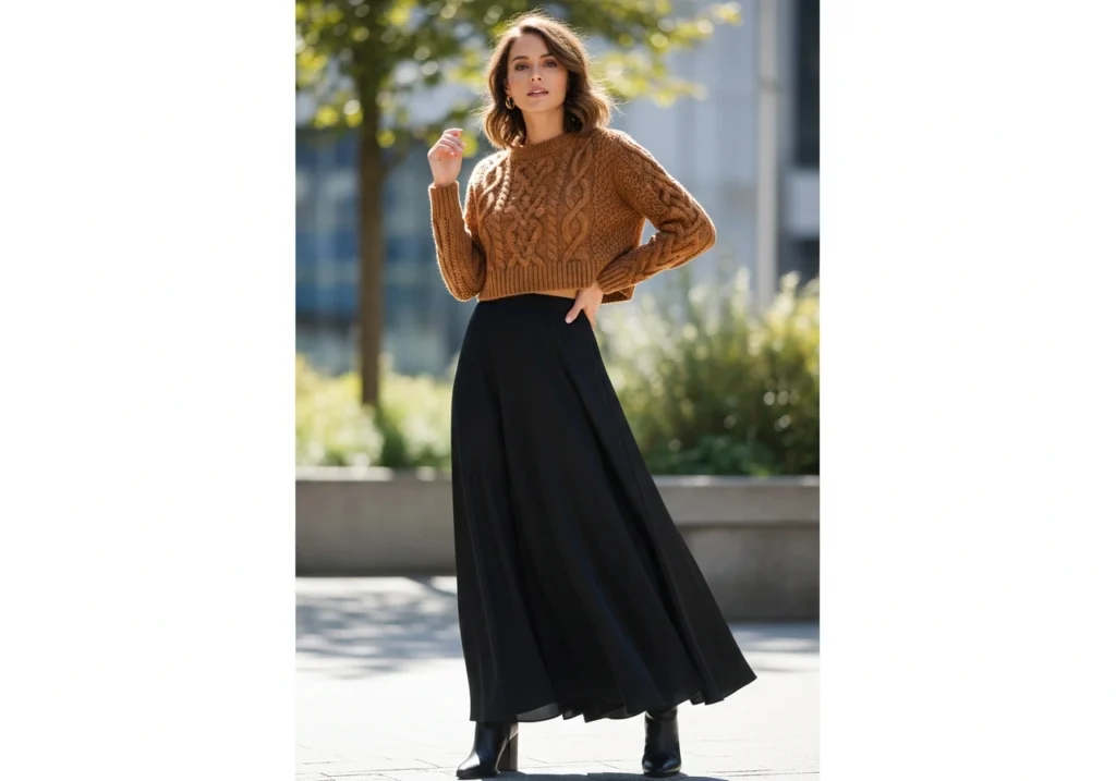 The Classic Cropped Sweater Combination