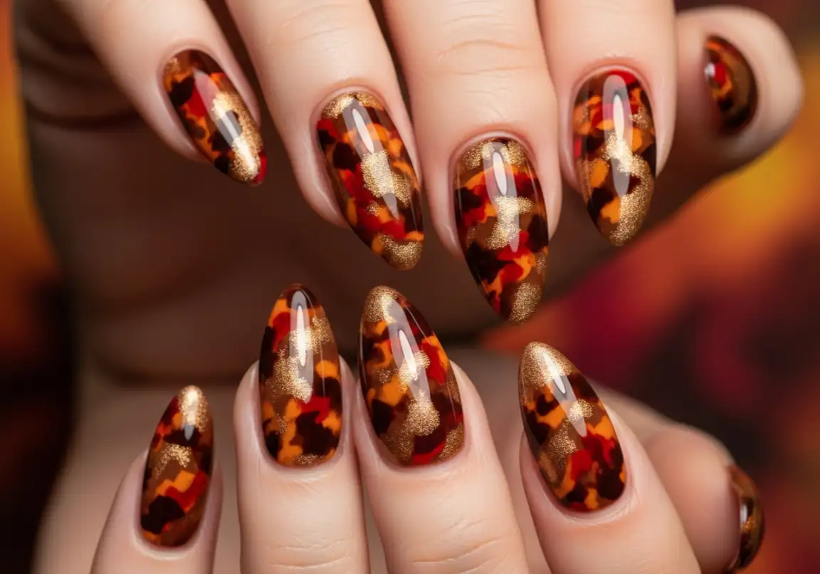 18 Tortoise Shell Valentine's Nails Valentine’s Day Nails