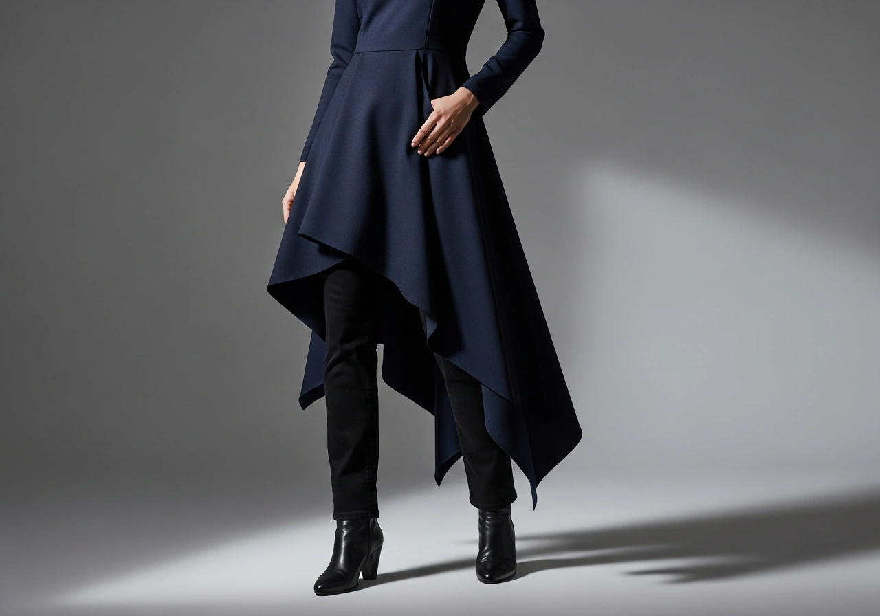 Asymmetric Hemlines Create Interest