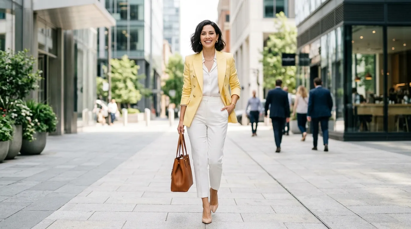 Butter Yellow Blazer for Professional Polish
