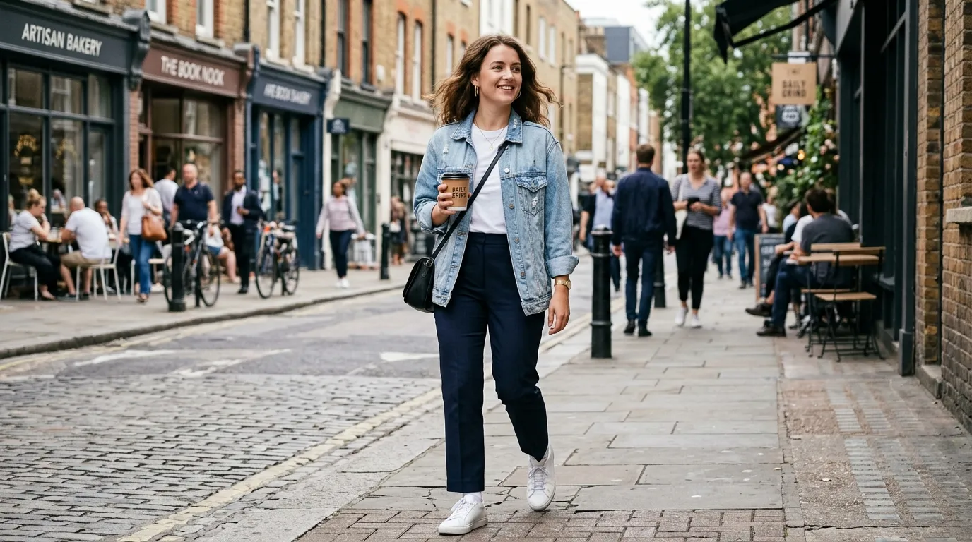 Denim on Denim with Blue Pants