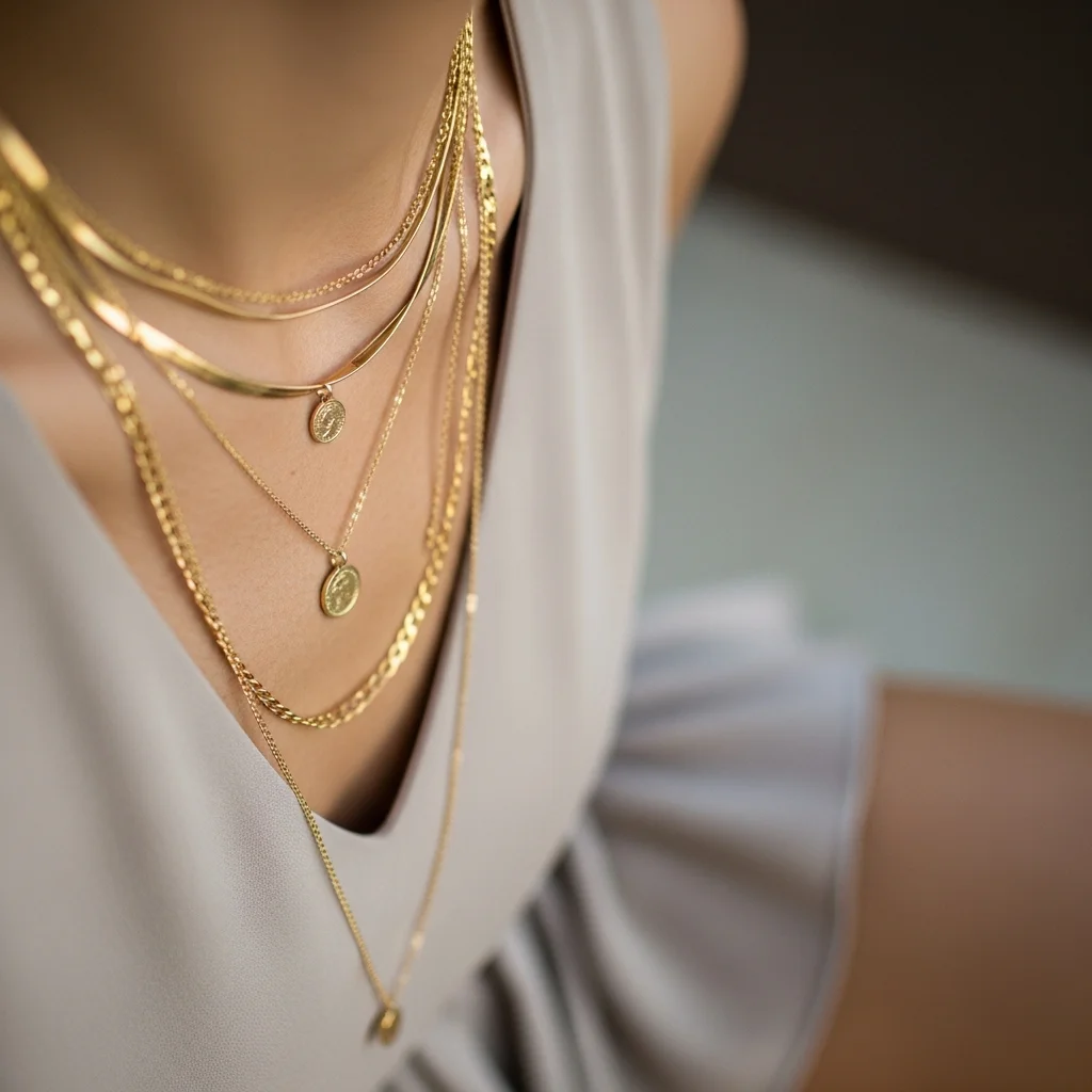 Layered-Necklaces-and-Delicate-Jewelry