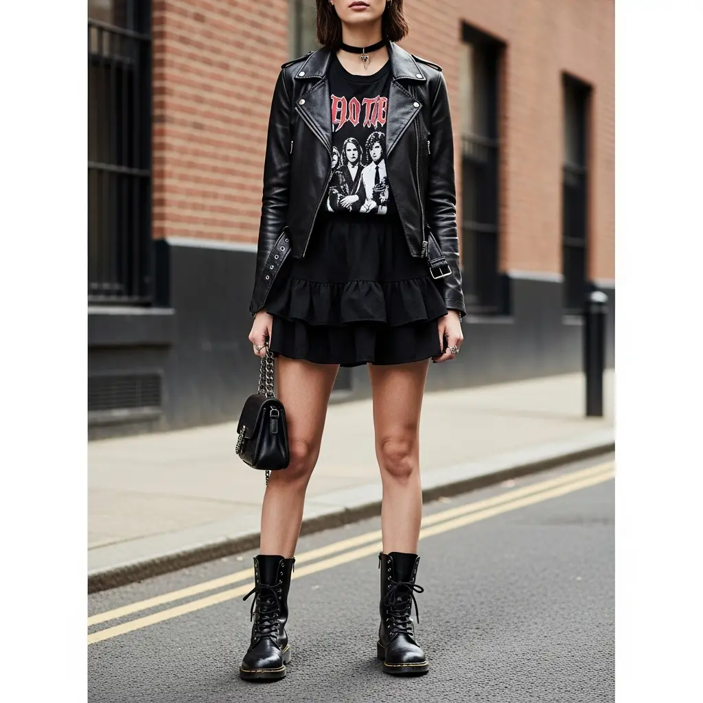 Leather-Jacket-for-Edgy-Contrast
