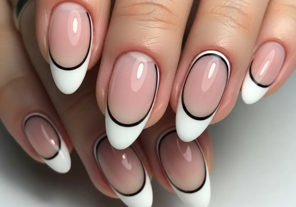 Micro French Tips Viral Gel Nail Ideas