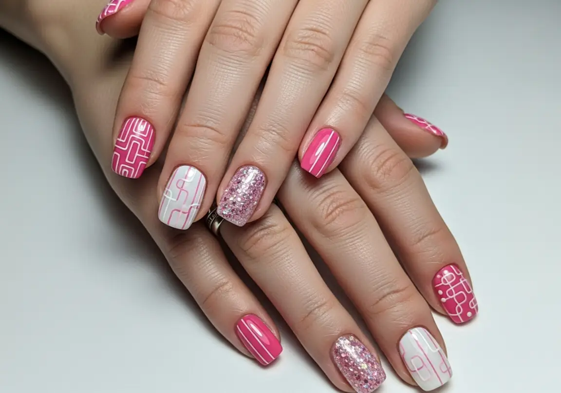 Mismatched Nail Art Viral Gel Nail Ideas