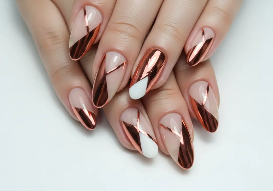 Negative Space Geometric Designs Viral Gel Nail Ideas