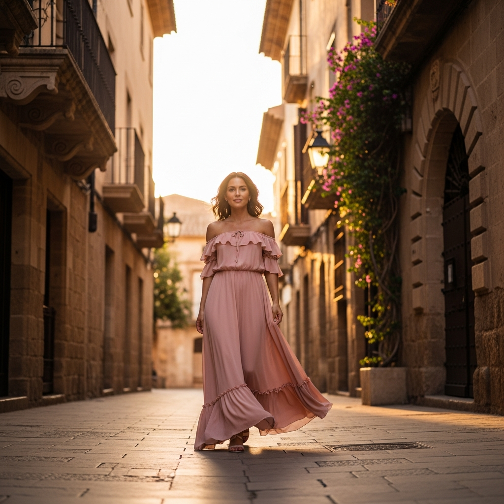 Off-Shoulder-Ruffled-Dress