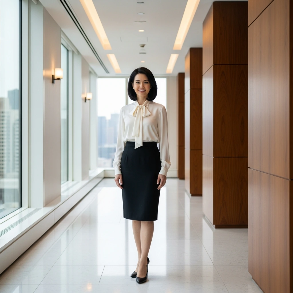 Pencil-Skirt-and-Blouse-Pairing