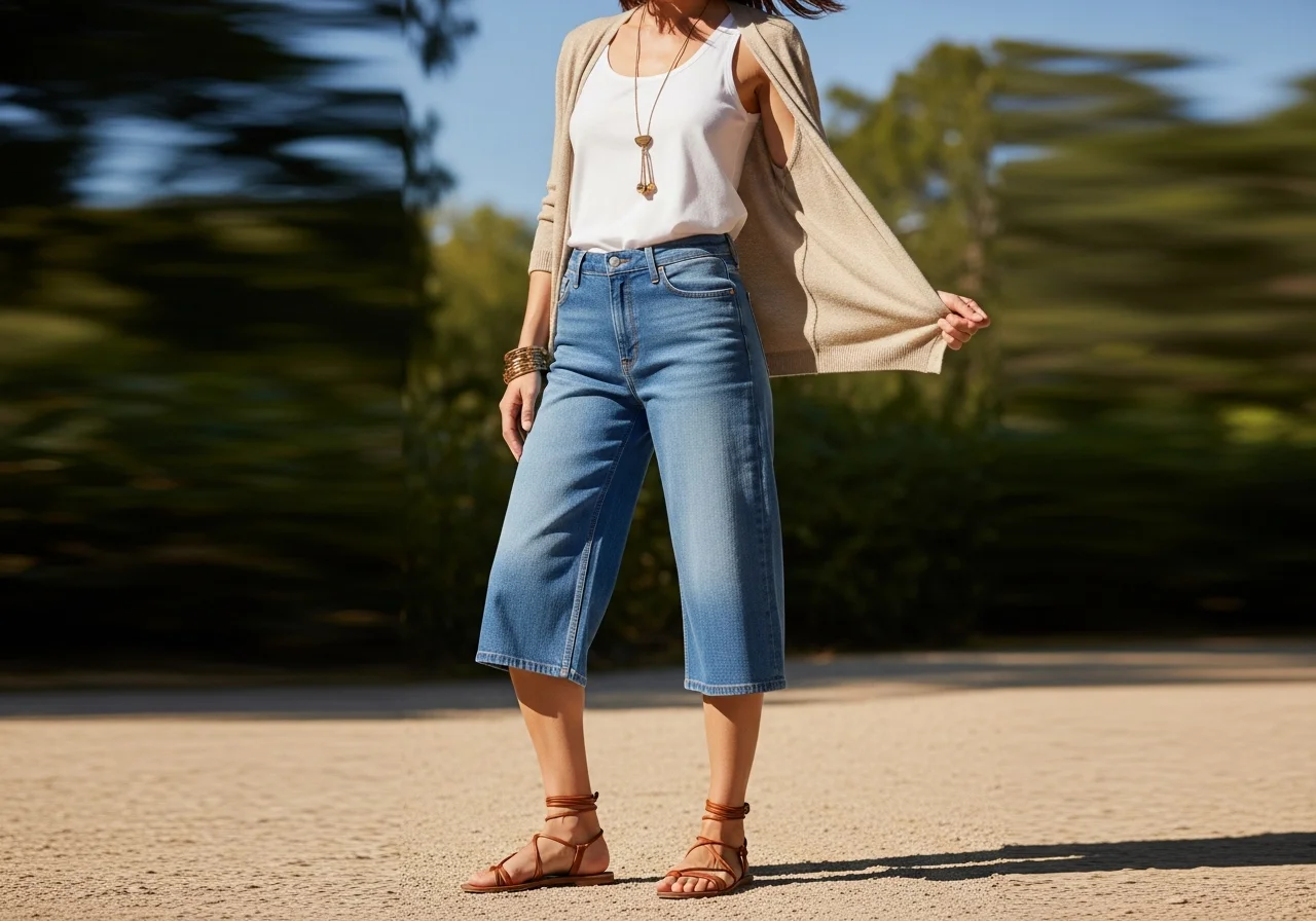 Proportion Play with Cropped Wide Leg Jeans
