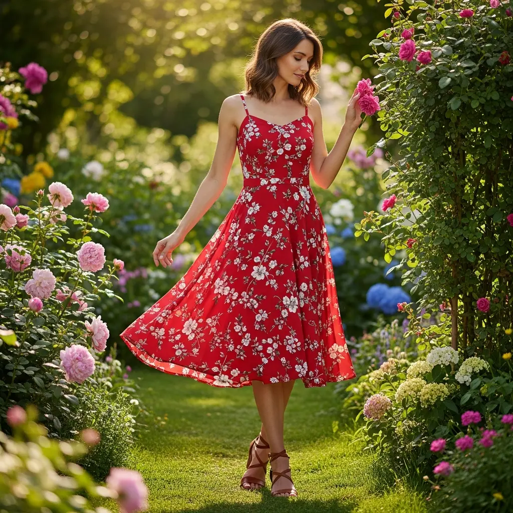 Red-Sweater-Dress-with-Knee-High-Boots