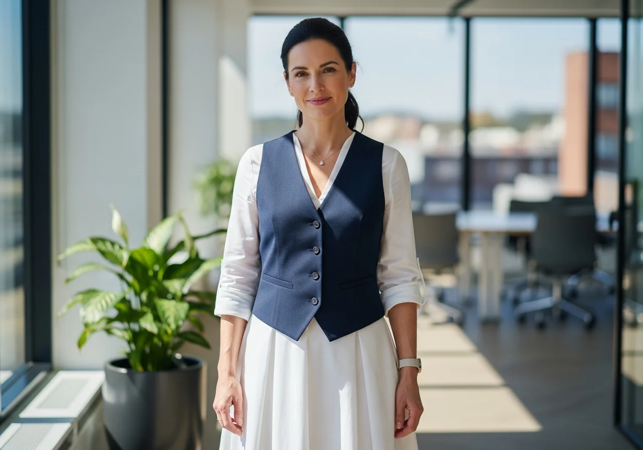 Waistcoat with Poplin Skirt