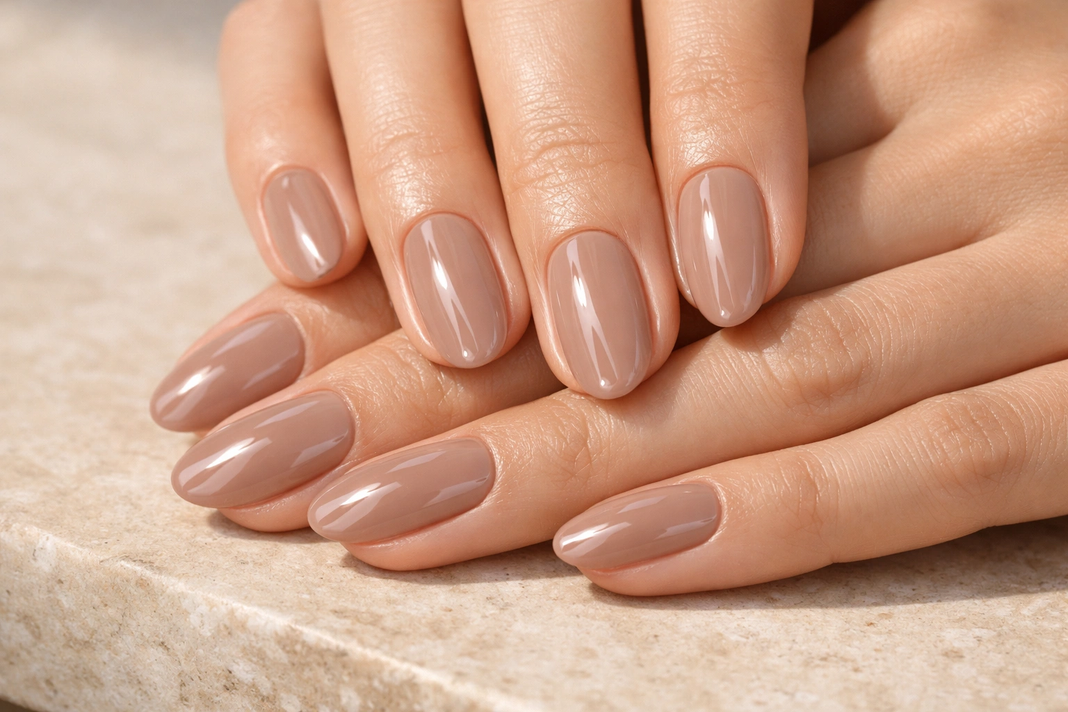 2. Warm Taupe Nude Nails
Oval Nails Modern Ideas