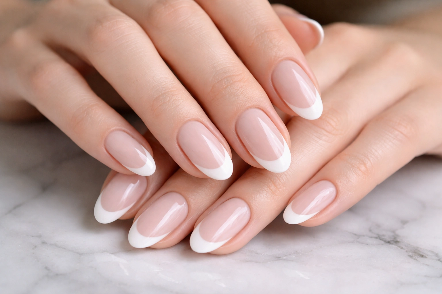 4. Classic French Manicure
Oval Nails Modern Ideas