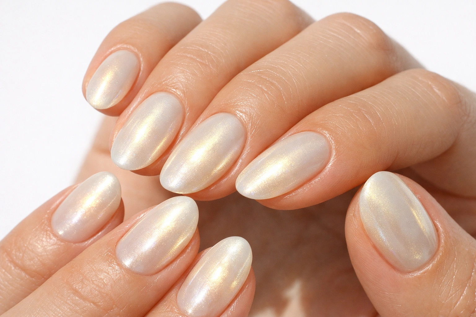 5. Pearlescent Finish Nails
Oval Nails Modern Ideas