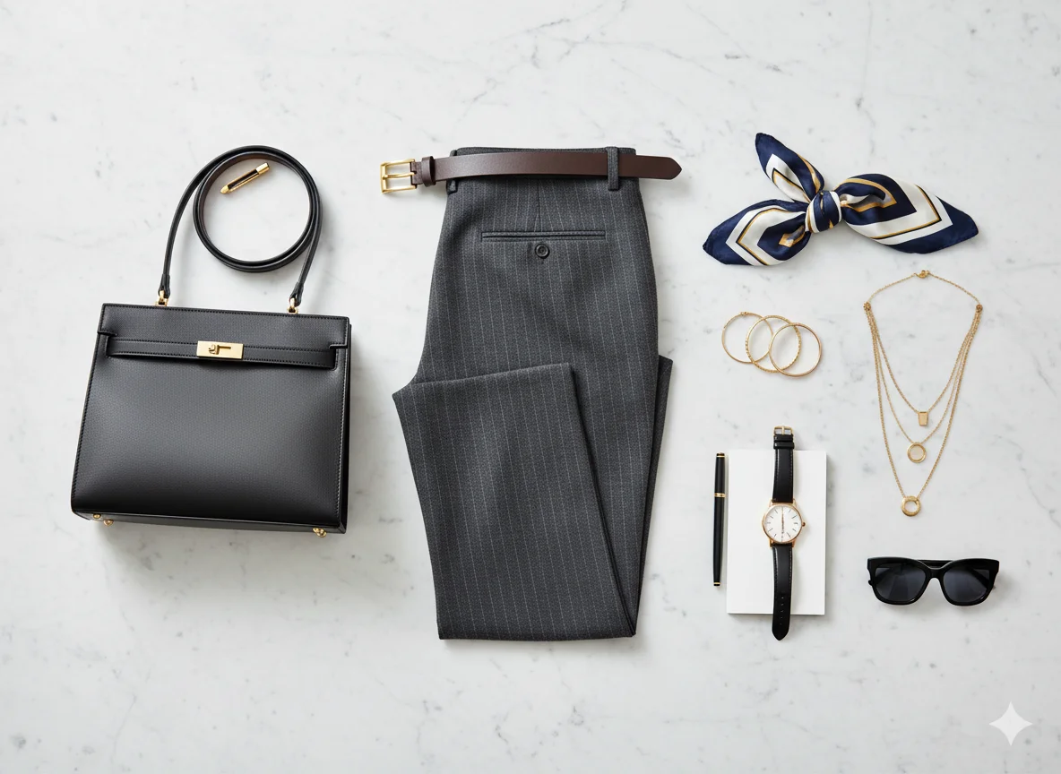 Accessorizing Pinstripe Perfection
