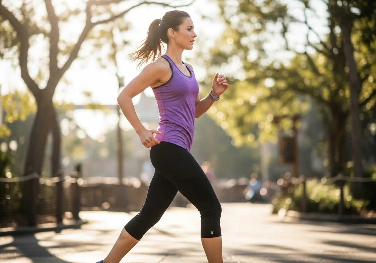 Athletic Capris and Fitted Top