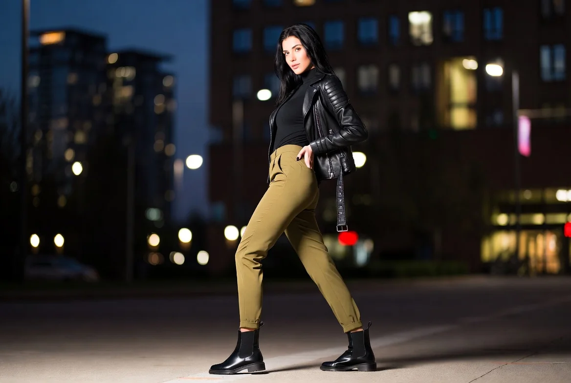 Black Turtleneck and Leather Jacket Edge