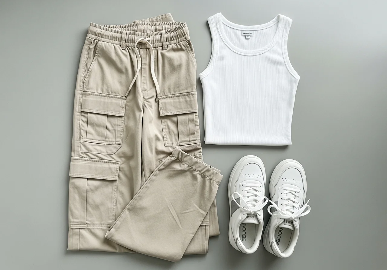 Cargo Pants and Tank Top