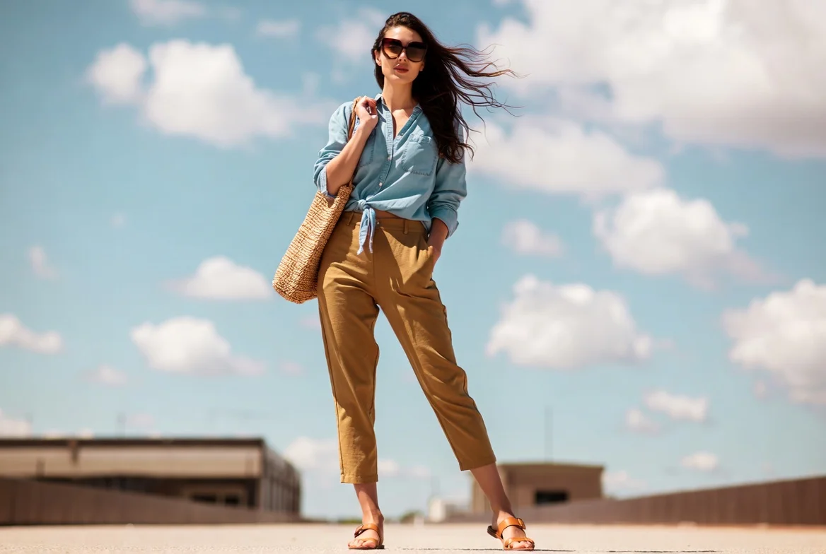Chambray Shirt and Sandals Effortless Summer