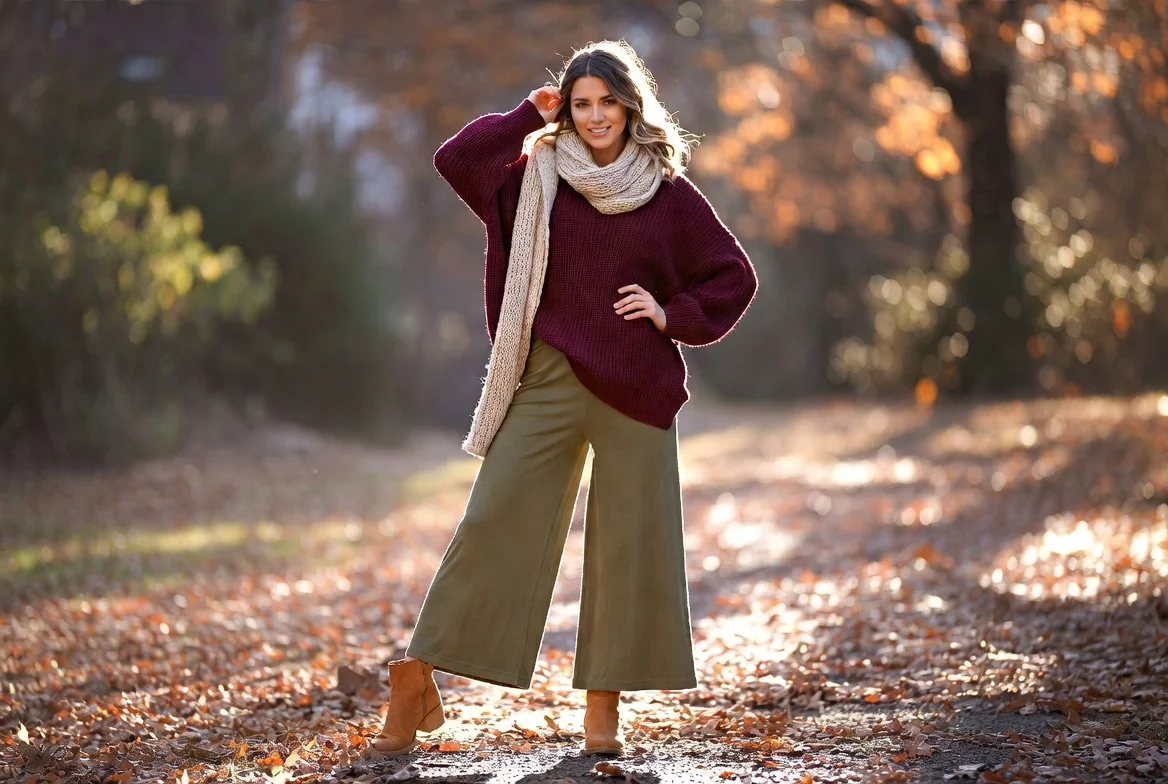 Cozy Oversized Sweater and Ankle Boots