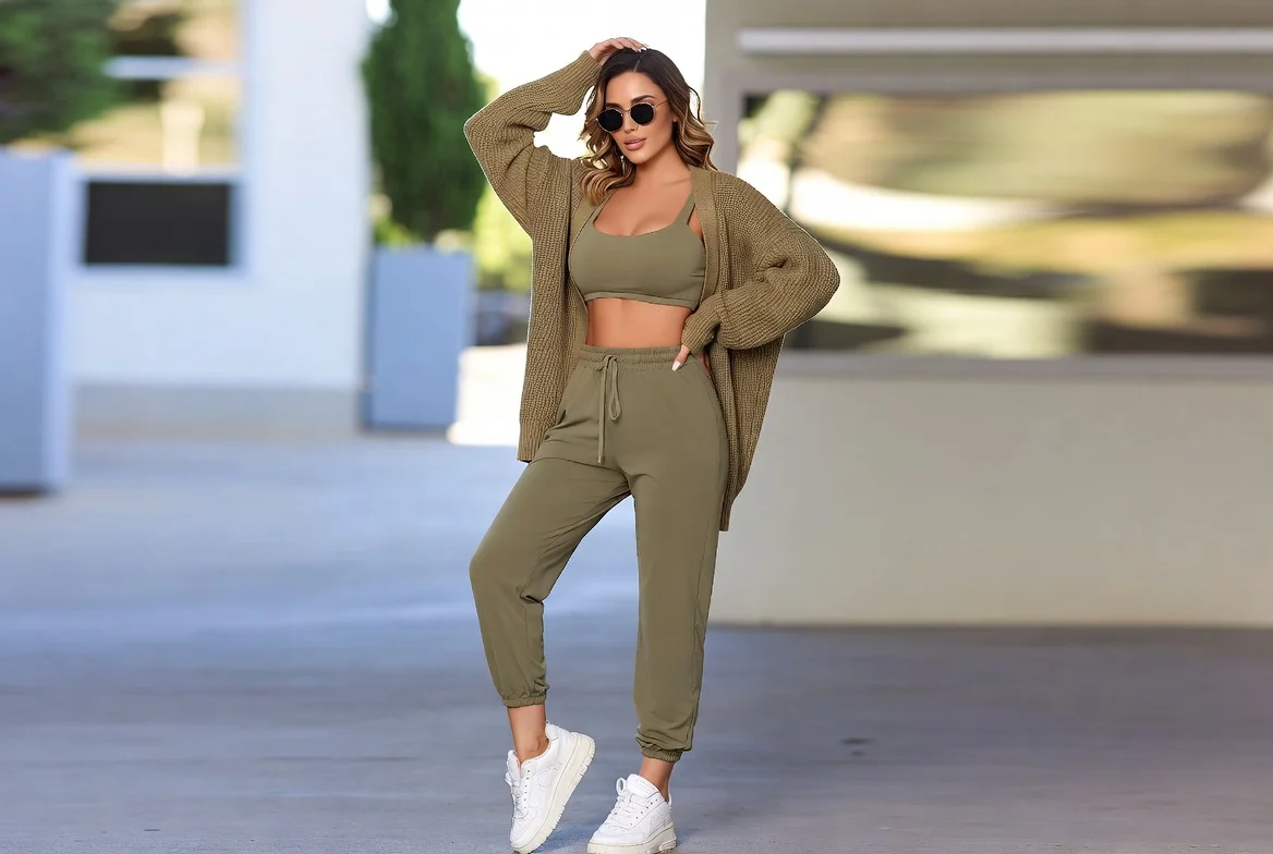 Crop Top and Cardigan Balanced Proportions