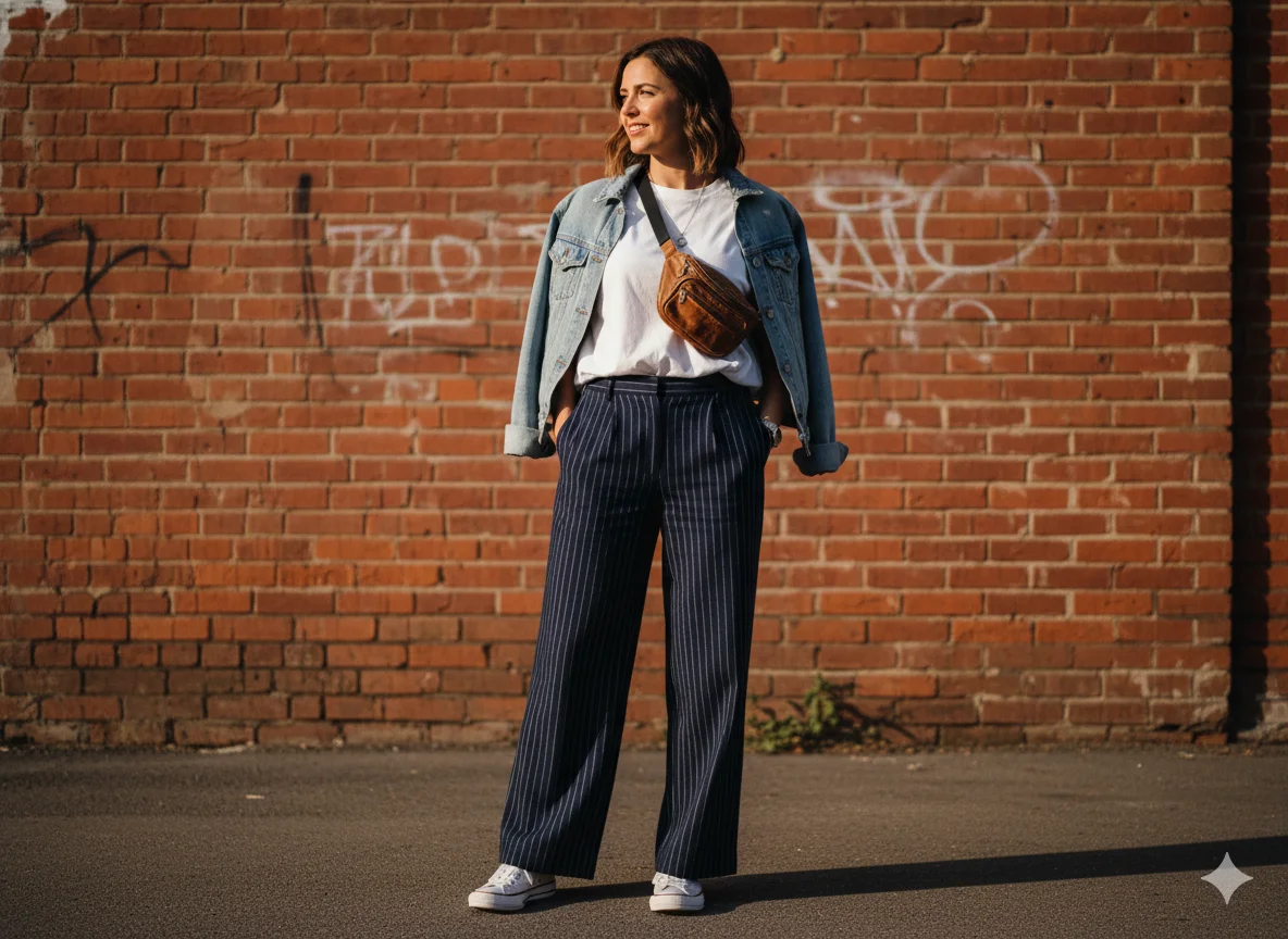 The Relaxed Essentials: Casual Pinstripe Styling