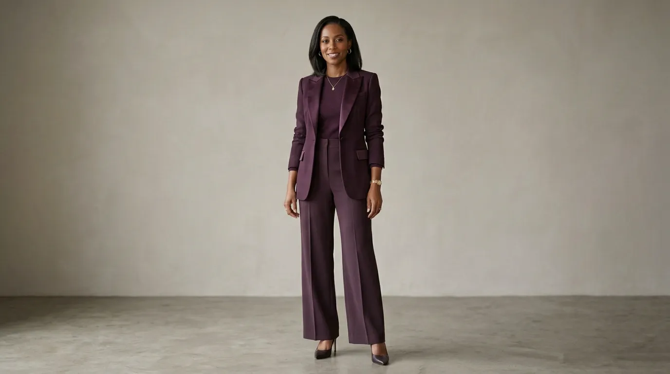 A Coordinated Two Piece Set in a Dark Tone