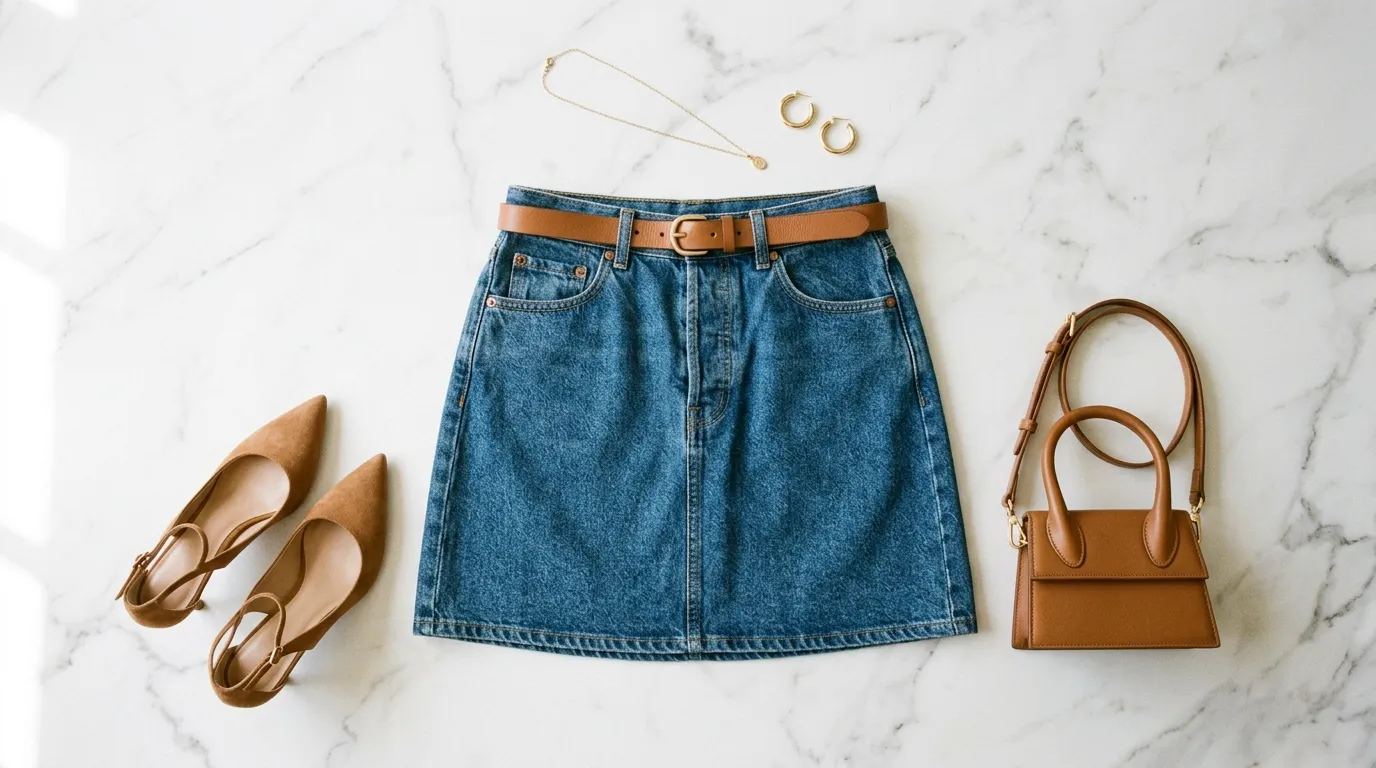 Accessorising Your Chic Jean Skirt Outfit