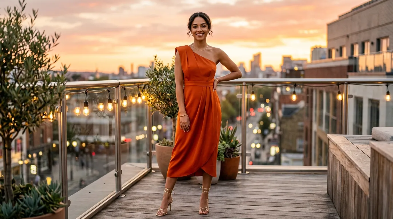 Asymmetrical or One Shoulder Dress