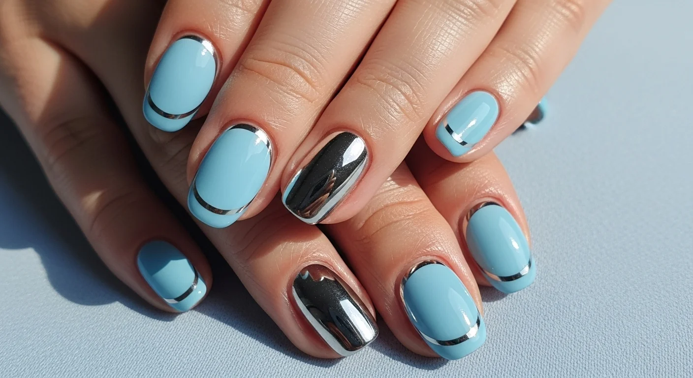 Baby Blue with Chrome Accents