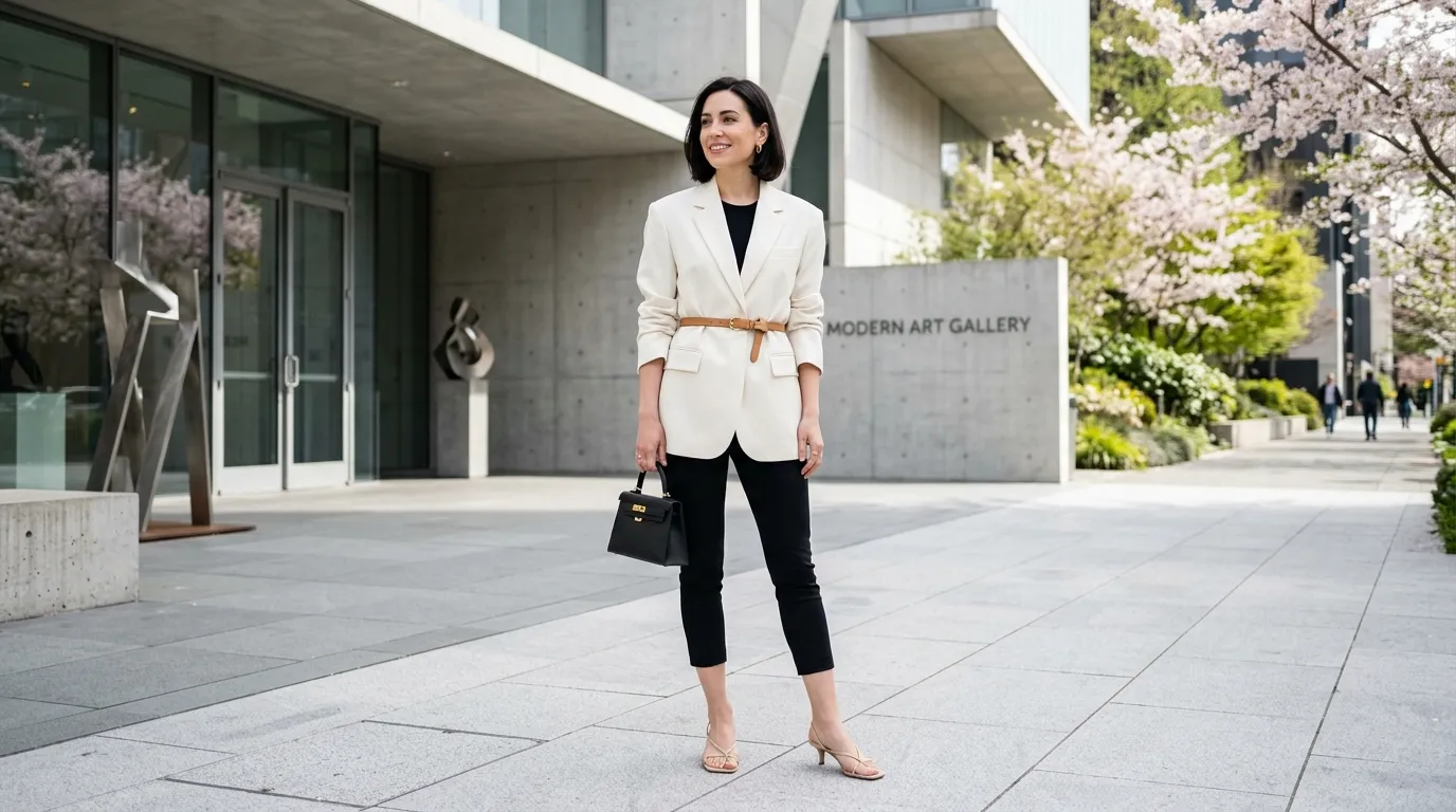 Blazer and Fitted Capris for Daytime Polish