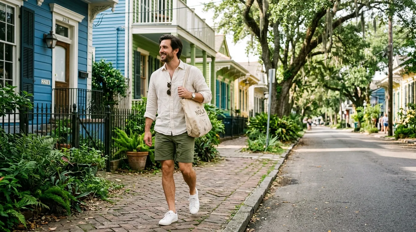 Casual Daytime Shorts and Linen Button Down