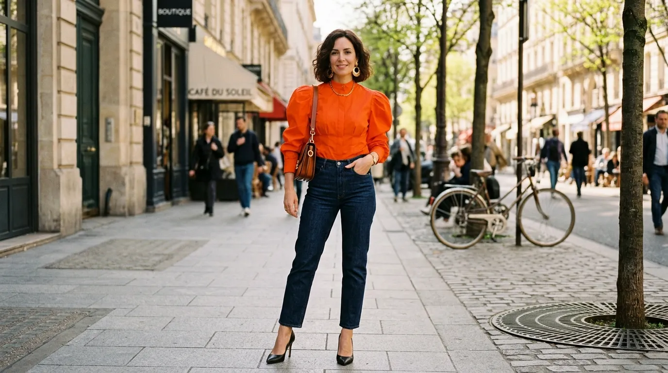 Classic Jeans and a Statement Top