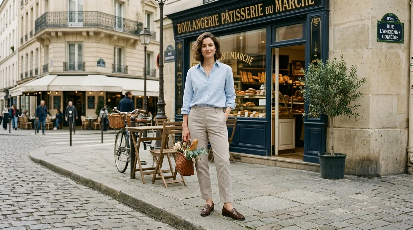 Cotton Trousers and an Oxford Shirt