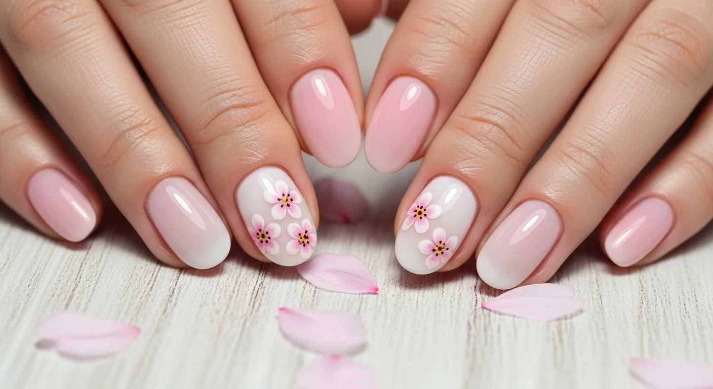 Delicate Floral Nail Art