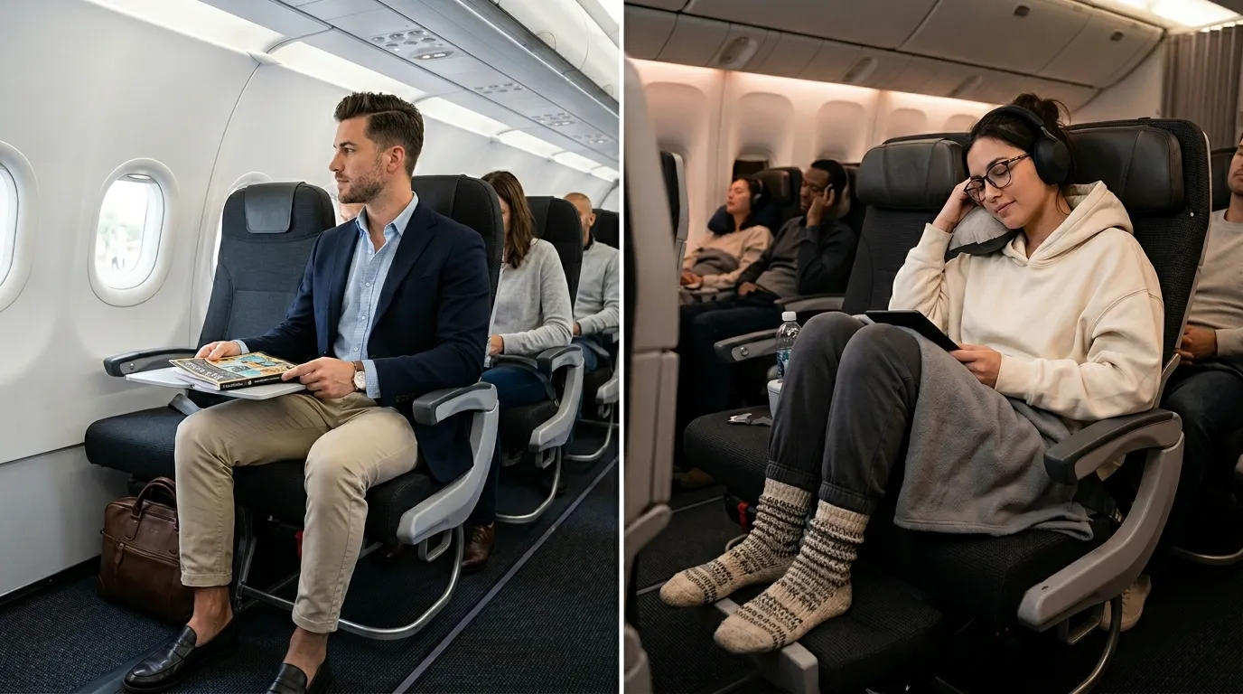 Dressing for Short Haul vs. Long Haul Flights