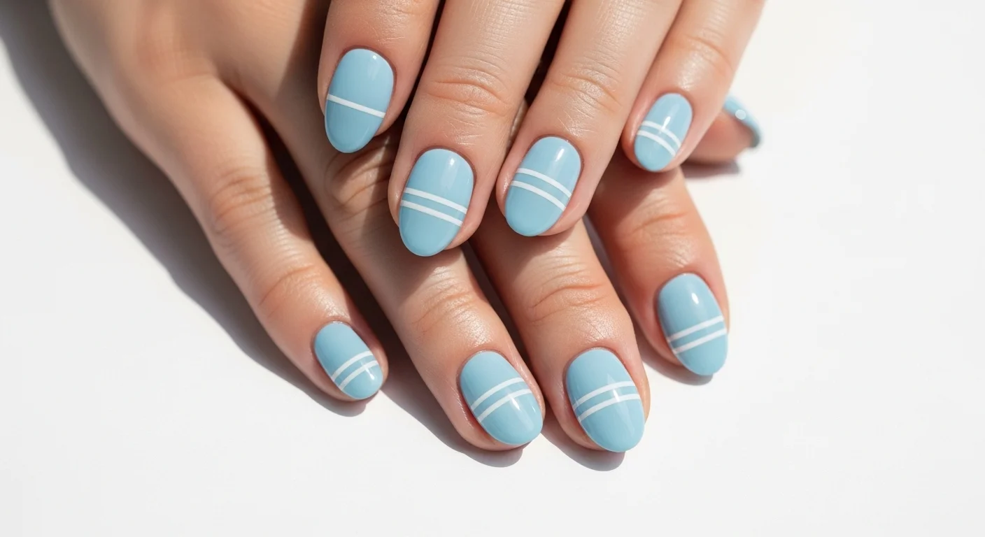 Fine Line Stripe Nails
