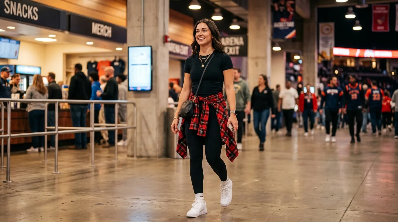 Flannel or Oversized Button Down Over an Athletic Set