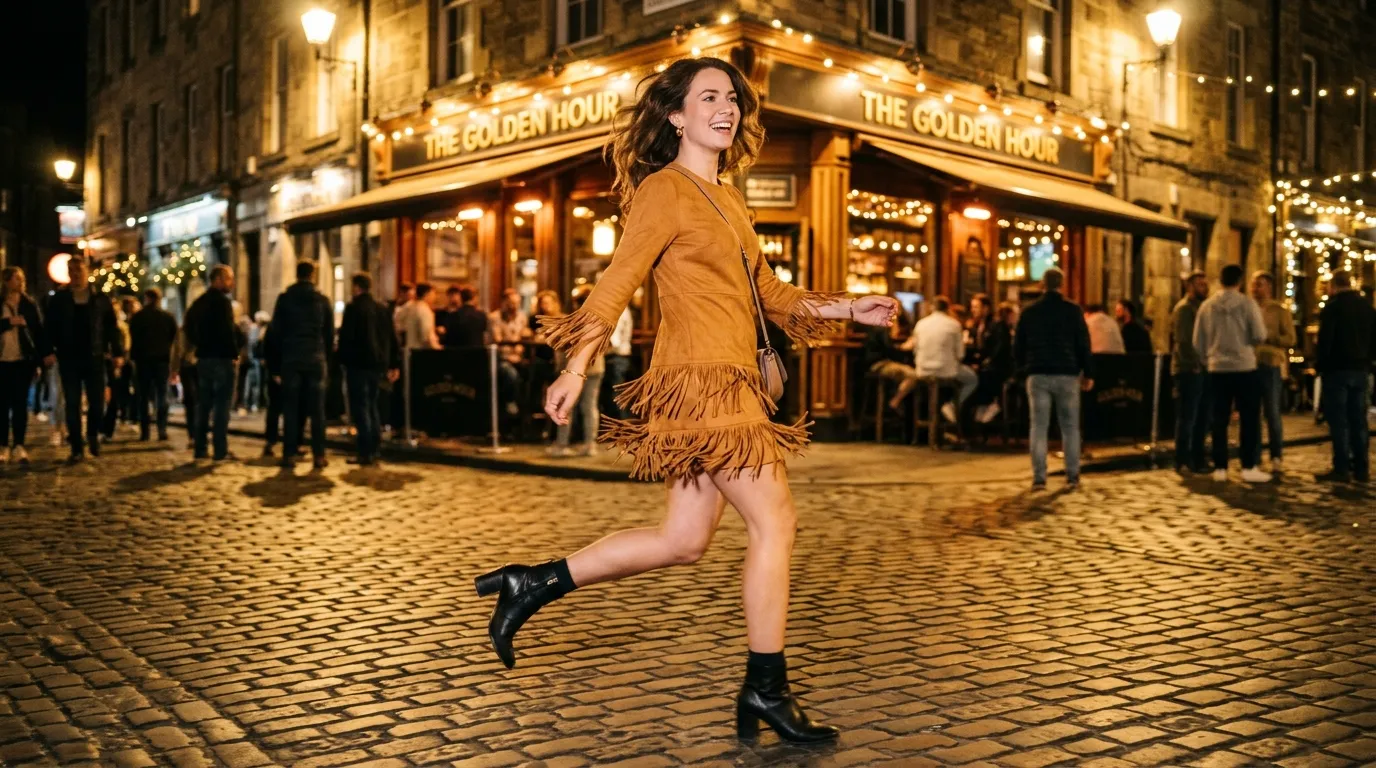 Fringe Accented Outfit for a Fun Night Out