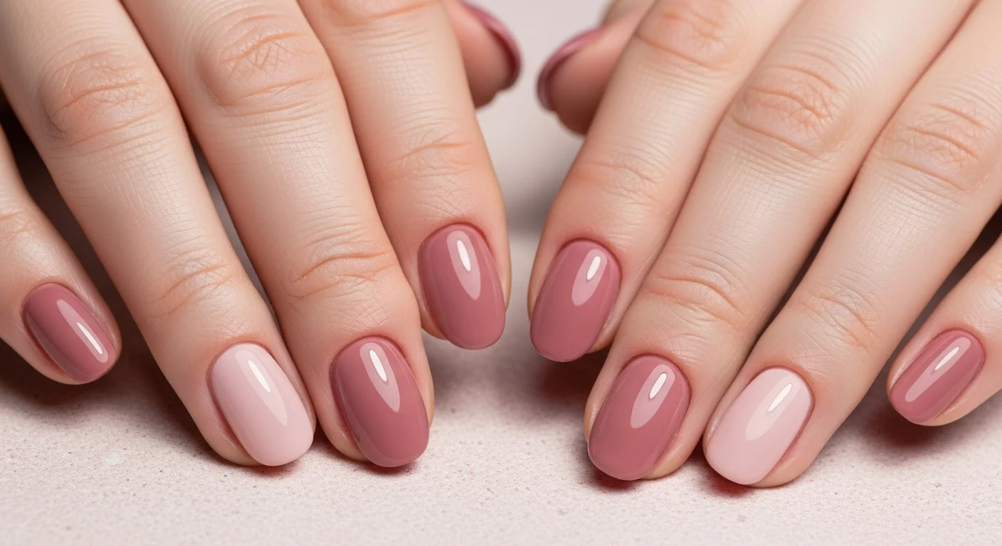 Matte and Gloss Contrast Manicure