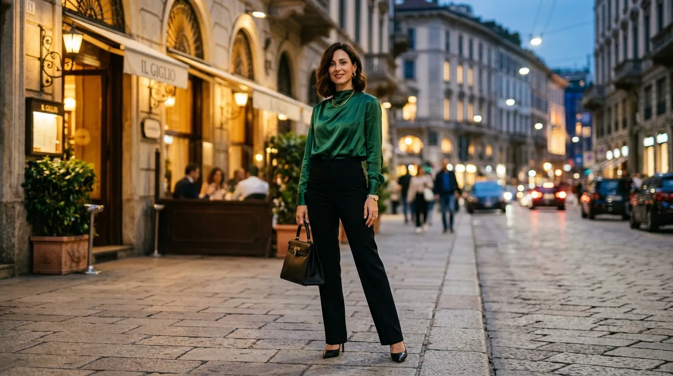 Smart Trousers with a Statement Blouse