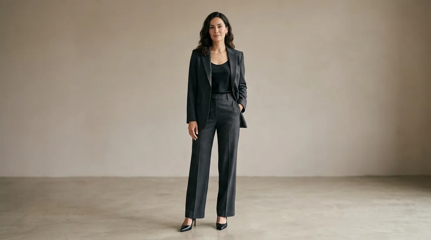 Tailored Trousers with a Structured Blazer