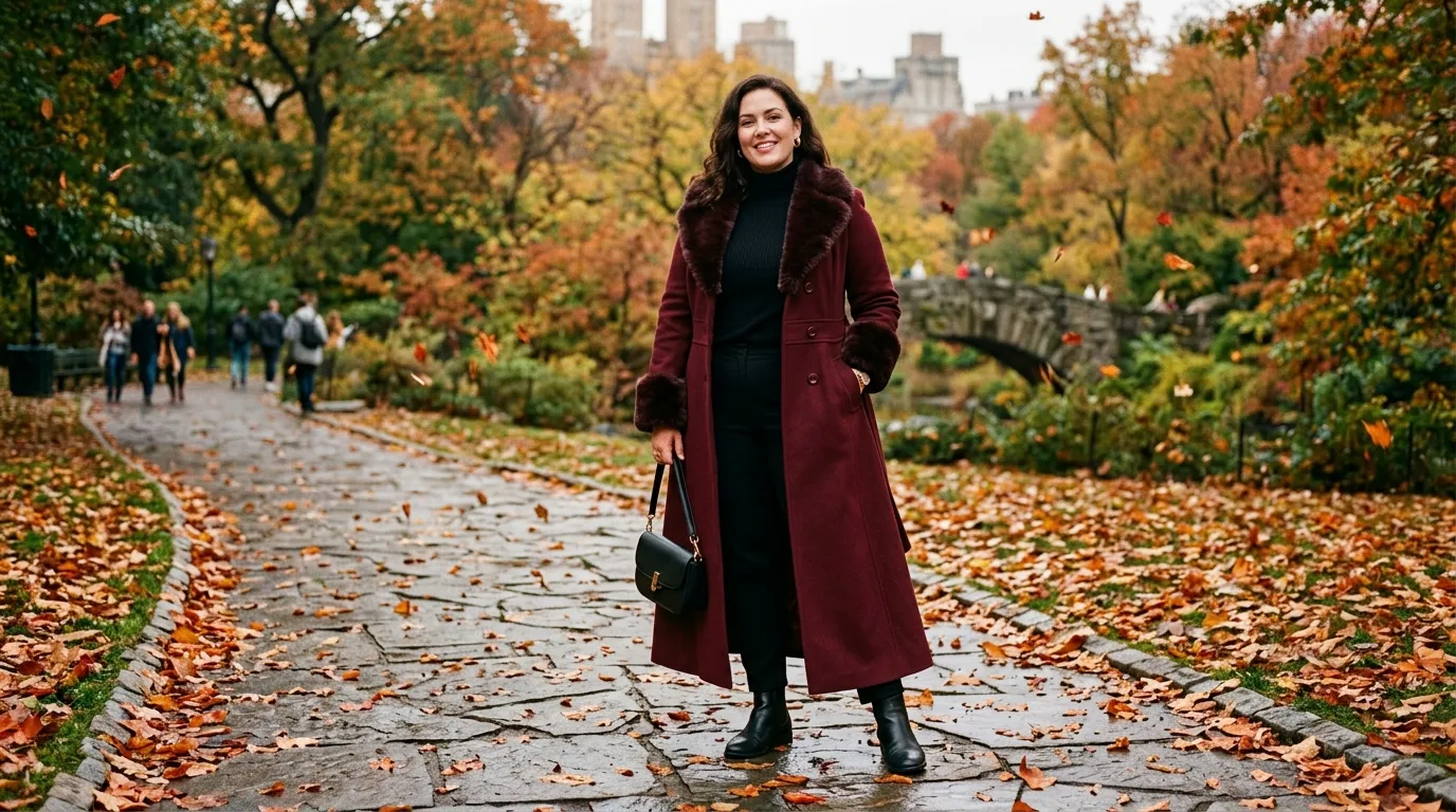 The Faux Fur Trim Coat