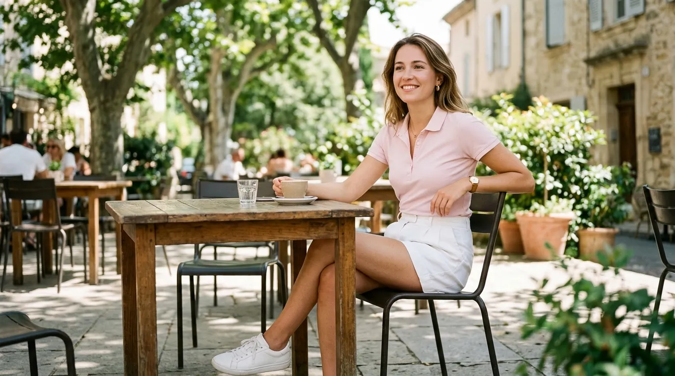 The Polo Shirt and Pleated Shorts