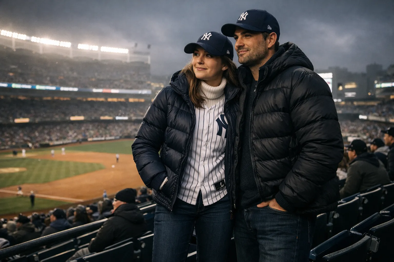 The Puffer Jacket Look for Cold Weather Games