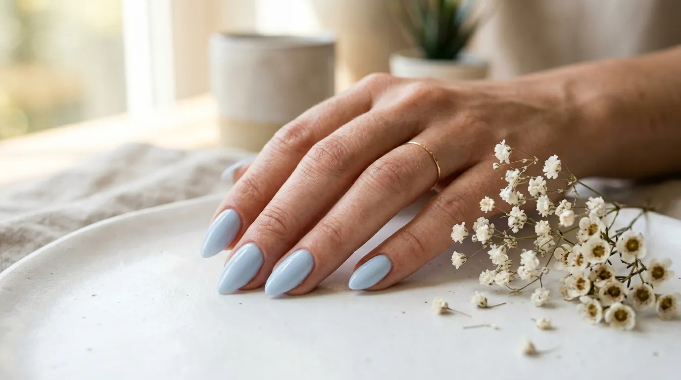 Baby Blue Nails