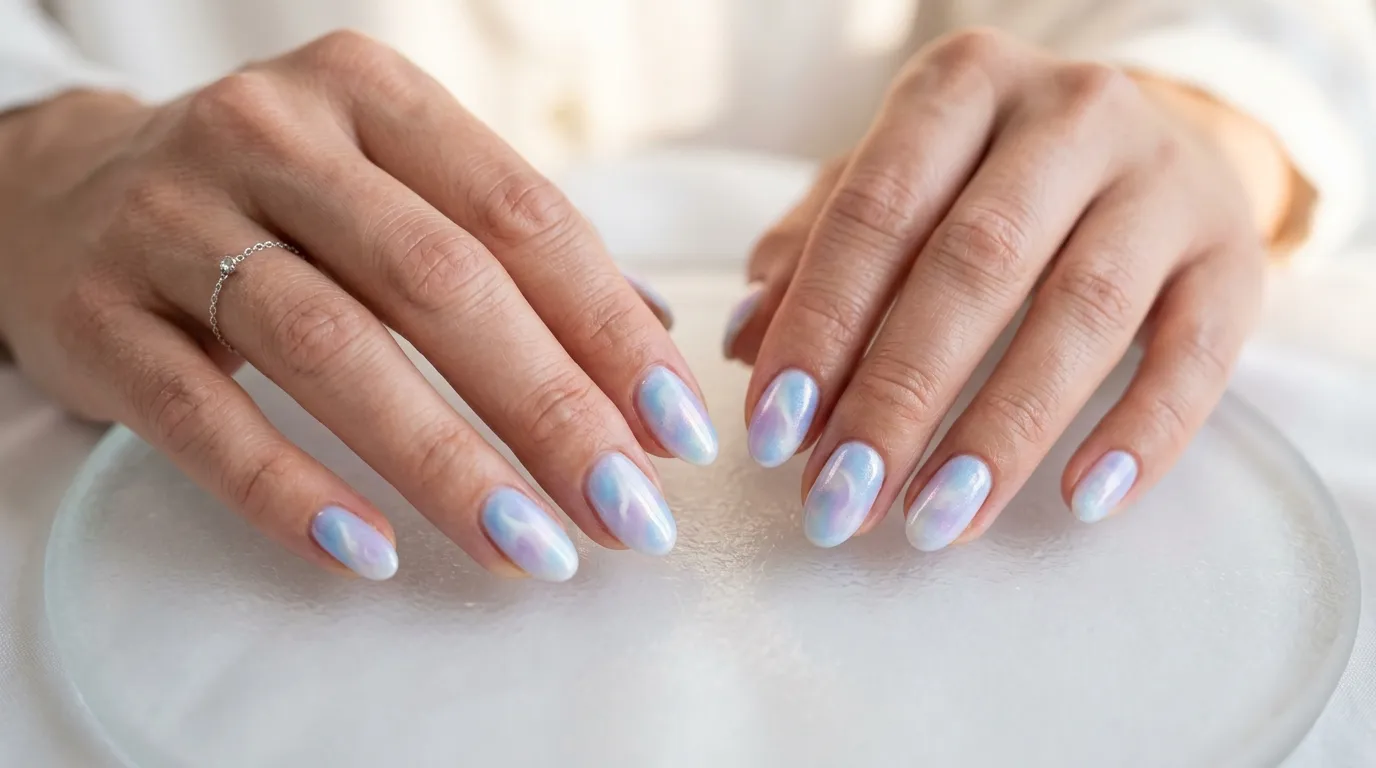 Blue Aura Nails
