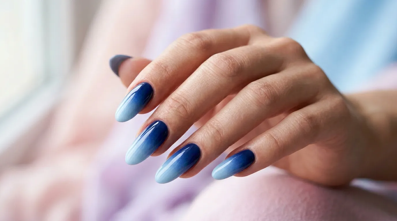 Blue Ombre Nails