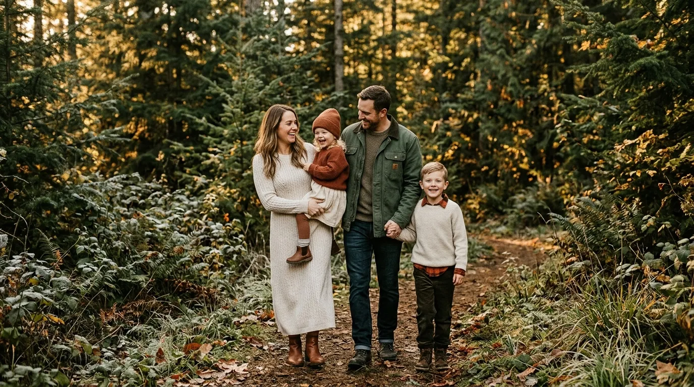 Cream, Forest Green, and Rust for a Rich Earth Tone Palette